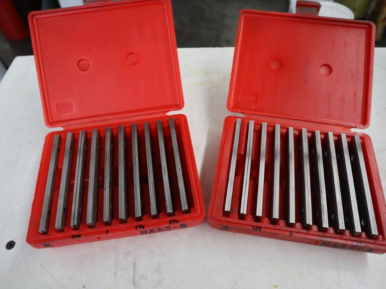 Steel Parallel Sets (2) Complete in Plastic Cases, 1/2" - 1-5/8"