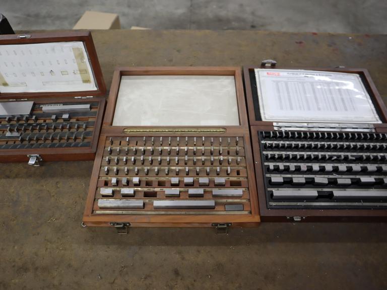 Mitutoyo, SPI, and Other Gage Block Sets in Wood Cases **Sets Not Complete**