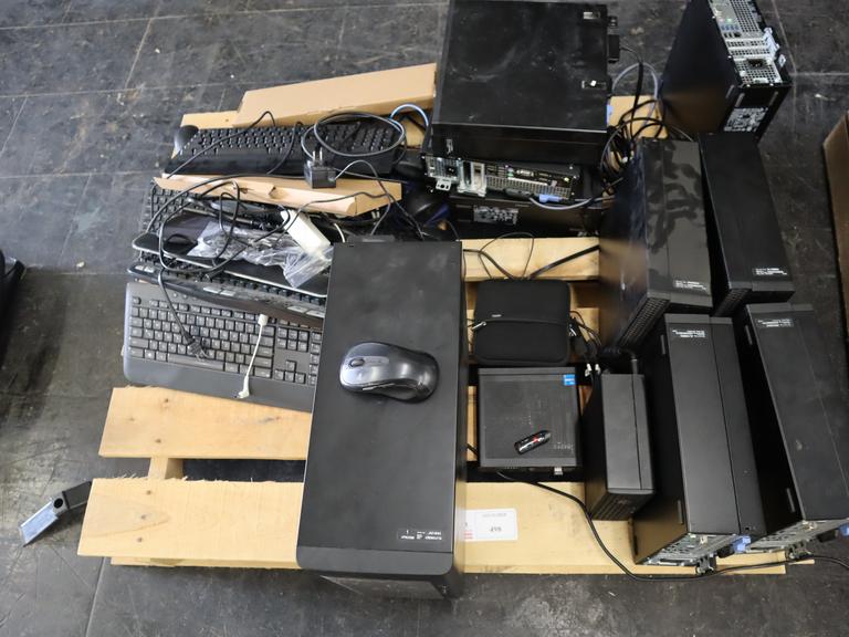 Pallet of Dell Computer Towers, Keyboards, Mice and More