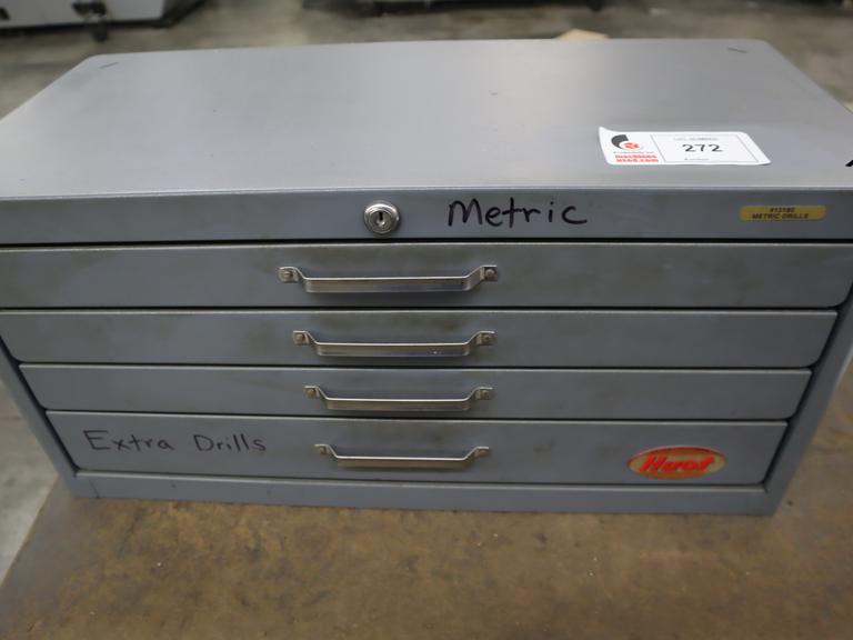  Huot Large 4 Drawer Cabinet of Metric Drills