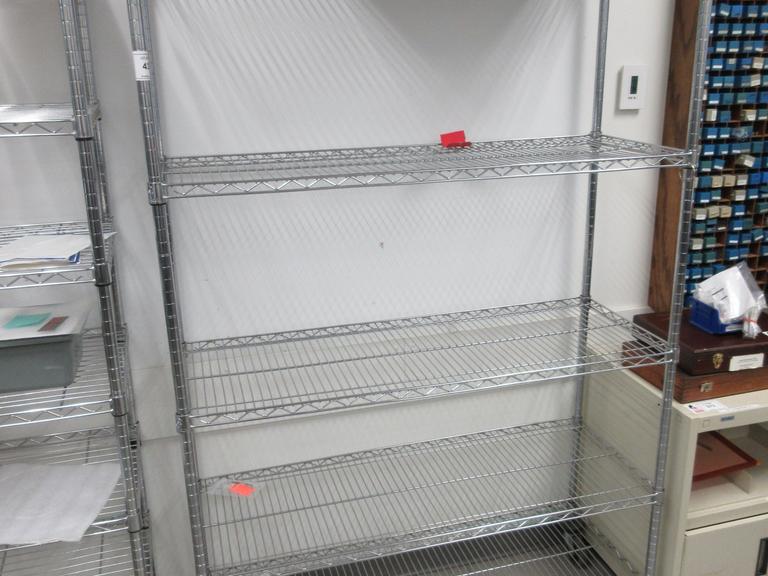 Wire Shelf Unit, with Wheels and 6 Shelves ***No Contents***