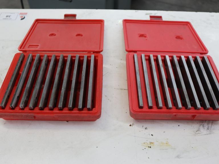 1/8" Vise Parallels for 6" Machine Vises (2) Sets of 10 Pairs: 1/2" - 1-5/8"