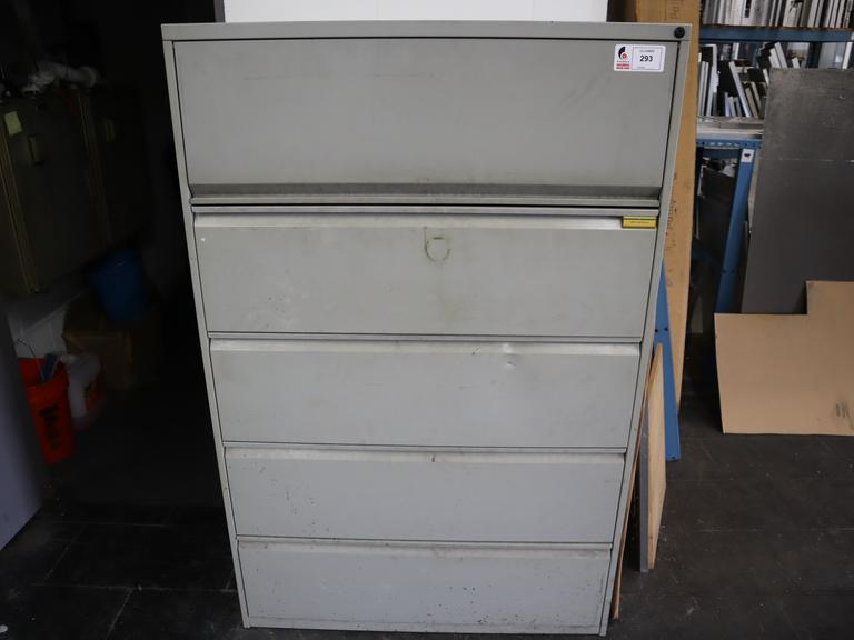 5 Drawer Lateral File Cabinets with Assorted Contents