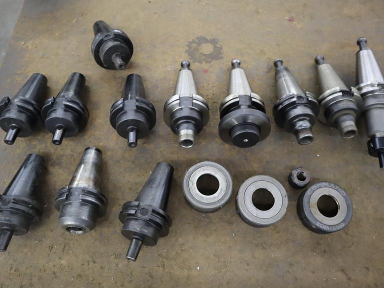 CAT40 Assorted Tool Holders, Jacobs Taper Shanks, ER Collet ***Missing Parts***