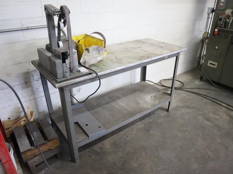 Dayton 1" Belt Sander, 1/2 HP with Work Bench - Single Phase