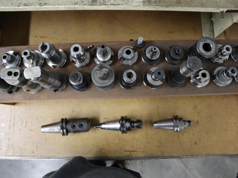 CAT40 Tool Holders, (25pcs) Assorted Types and Brands, Collet, End Mill, Shell Mill, Slitting Saw Arbors