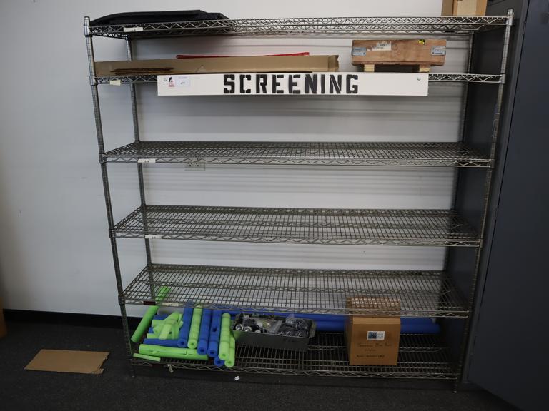Eagle Wire Rack with 6 Adjustable Shelves and Contents