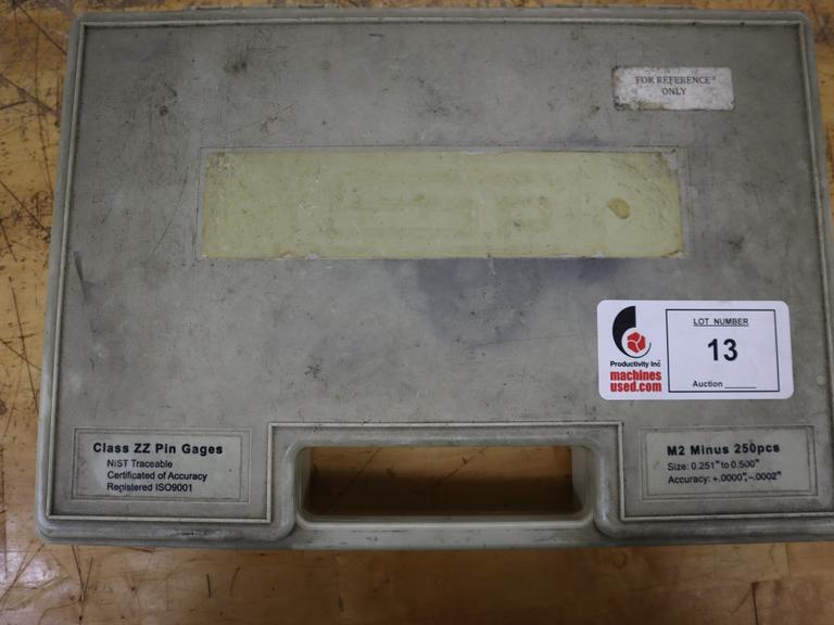 SPI M2 Minus Pin Plug Gage Set, .251-.500", 250 Pieces, Class ZZ with Case