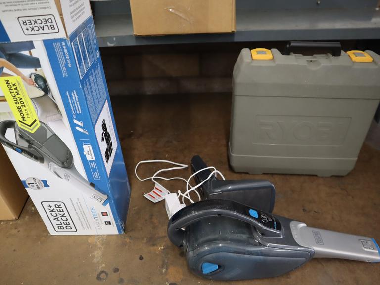 Ryobi Corded Drill with Black and Decker Cordless Hand Vac