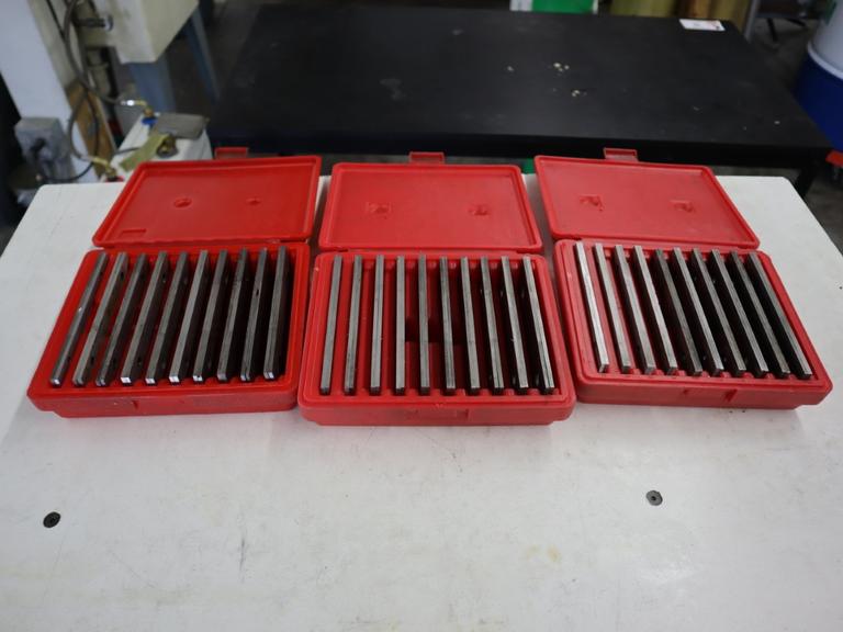 MHC 6" x 1/8" Steel Paralell Sets 1/2" - 1-5/8", (3) Full Sets in Plastic Cases