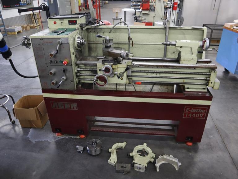 Acer E1440V Engine Lathe, 14"x40", Electronic Vbl Speed, Newall 2 Axis DRO - New 2011 