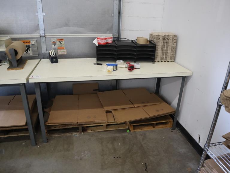Shipping Desks (2pcs) with Contents of Boxes, Bags, File Organizers, Shipping Suplies