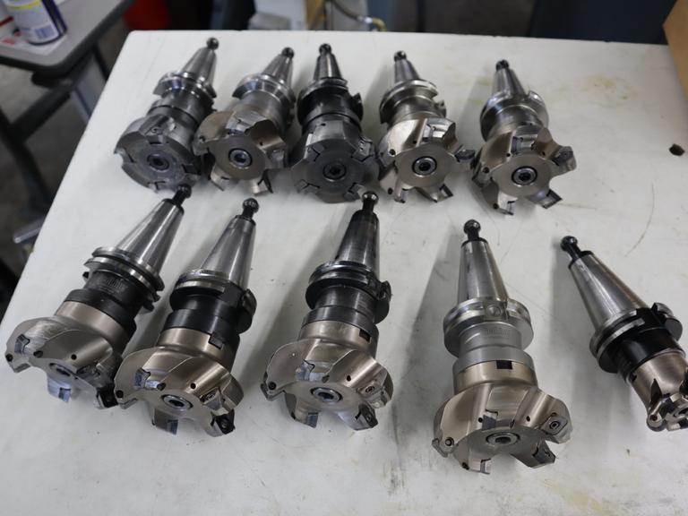 CAT40 Tool Holders with Korloy and Mistubishi Inserted Shell Mills (10pcs)