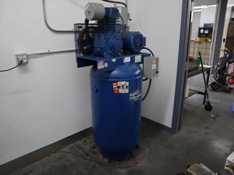 Quincy QT-7.5 Air Compressor, 7.5 HP, 80 Gallon Vertical Air Tank