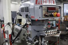 Bridgeport Vertical Mill with Acer Electronic Variable Speed Head, 0=4,500 RPM, 2 Axis DRO, Power Table Feed