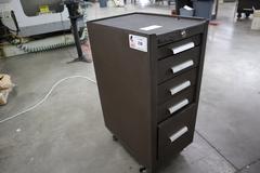 Kennedy Narrow Rolling Side Tool Box, 5 Drawers with Contents