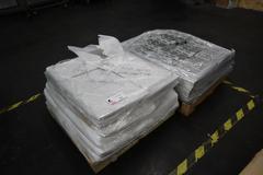 Solid Aluminum Thin Plates and Parts on (2) Small Pallets