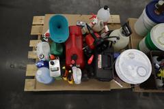 Cleaning Chemicals, Way Oils, Fuel, and Other Flammables on (2) Pallets