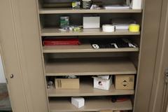 Equipto Metal Cabinet and Contents - 2 Door - (8)Shelves