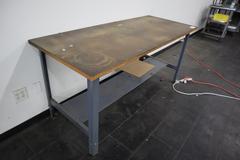 Steel Frame Work Bench with Wood Top
