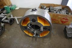 4-Jaw Chuck, 8" with 2-1/8" Hole, Assorted Chuck Jaws, D1-4" Camlock Back