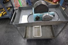 Steel Rolling Metal Shop Cart with Rotary Tumbler