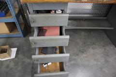 Equipto Heavy Duty Steel Work Bench with Wood Top and Lower Drawers