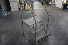 PW Platforms Steel 3 Step Tilt And Roll Ladder 300 lb Capacity