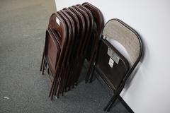 Metal Folding Chairs (9pcs)