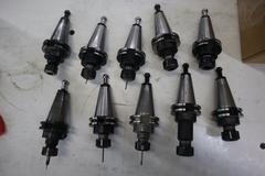 CT40 Taper Tool Holders: (3) Er20 Collet Holders, (7) ER16 Colet Holders