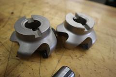 CAT40 Tool Holder with 3" Shell Mills, R8 Assorted Tool Holders, 1" Shell Mill with Inserts