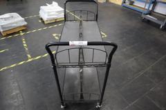 Rolling Wire Cart with 2 Adjustable Divided Shelves