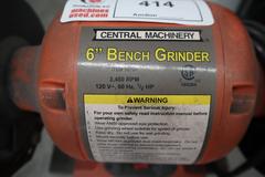 Central Machinery 6" Double End Pedestal Grinder, 1/2 HP, 3,450 RPM