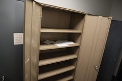 Equipto Steel 2 Door Cabinet with 7 Adjustable Shelves and Contents