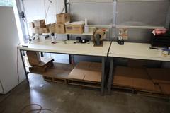 Shipping Desks (2pcs) with Contents of Boxes, Bags, File Organizers, Shipping Suplies