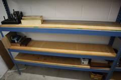 Teardrop Style Adjustable Shelf Racking with 6 Shelves with Assorted Contents