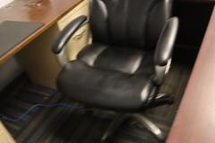 Desk with Return, 2 Hon 2-Drawer File Cabinets, Office Chair and Contents