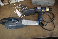 Ryobi Corded Drill with Black and Decker Cordless Hand Vac