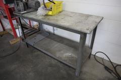 Dayton 1" Belt Sander, 1/2 HP with Work Bench - Single Phase