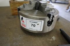 4-Jaw Chuck, 8" with 2-1/8" Hole, Assorted Chuck Jaws, D1-4" Camlock Back