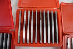 Steel Parallel Sets (3) 6" x 1/8" In Plastic Cases, 1/2" - 1-5/8"