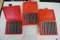 Steel Parallel Sets (3) 6" x 1/8" In Plastic Cases, 1/2" - 1-5/8"