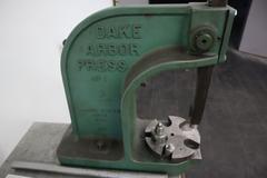 Press and Tapping Station on Rolling Cart, wiith Dake Arbor Press No.1, and EZ-Tapper Manual Hand Tapper