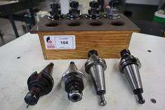 CAT40 Tool Holders (8pcs), (4) ER16 Collet Type, (4) ER20 Collet Type