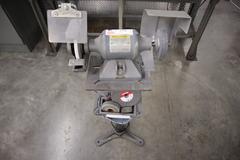 Baldor Double End Pedestal Grinder with Safety Guards and Coolant Cup