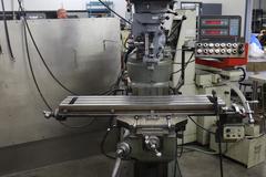 Bridgeport Vertical Mill with Acer Electronic Variable Speed Head, 0=4,500 RPM, 2 Axis DRO, Power Table Feed