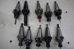 CT40 Taper Tool Holders: (1) ER20 Collet Holder, (9) ER16 Collet Holders
