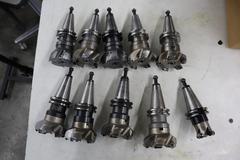 CAT40 Tool Holders with Korloy and Mistubishi Inserted Shell Mills (10pcs)