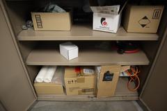 Equipto Metal Cabinet and Contents - 2 Door - (8)Shelves