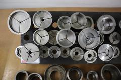 5C Step Collets and Collet Closer Rings with Wood Rack
